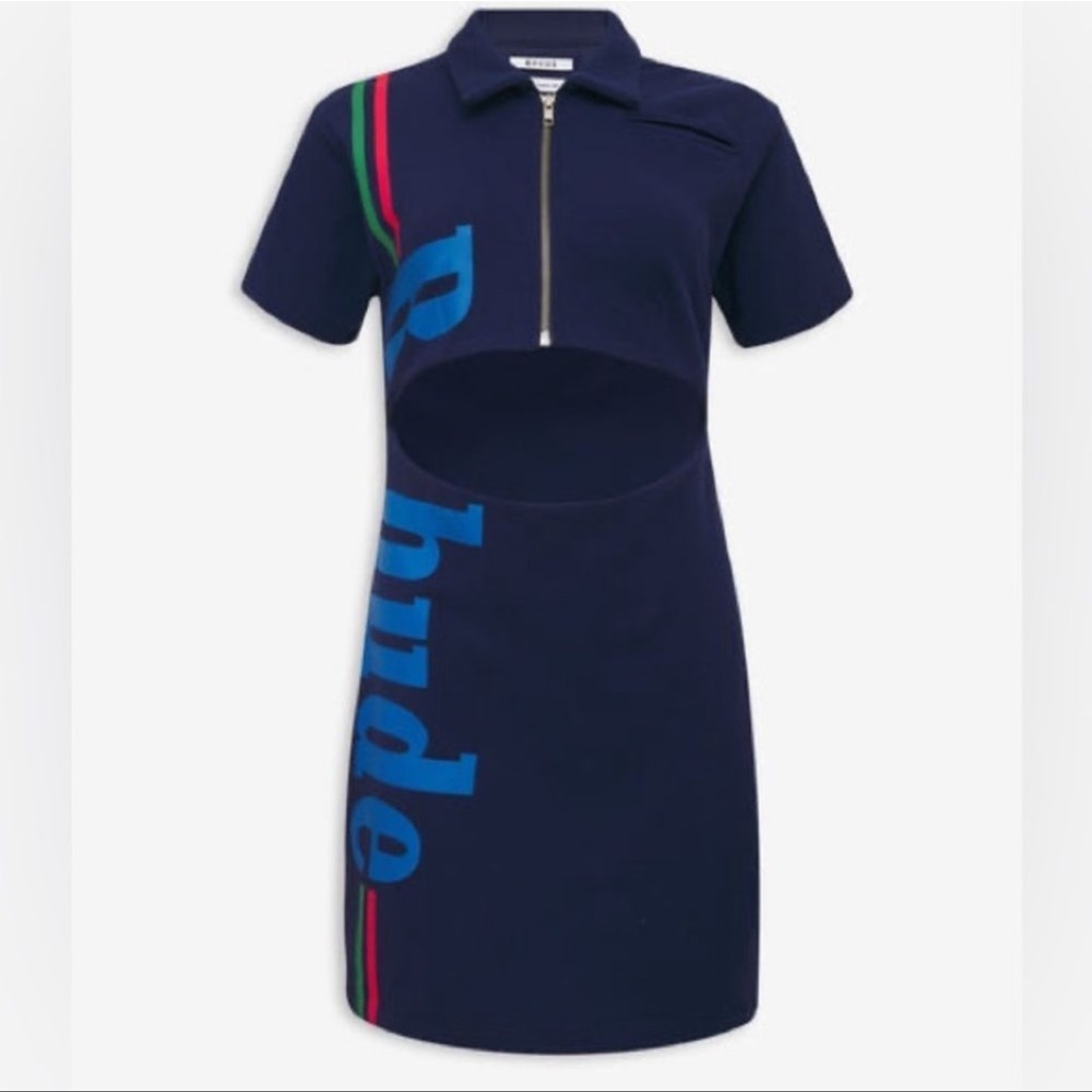 RHUDE Navy Blue Polo Dress